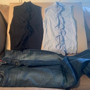 Pre-owned Mixed Lot -  Guess Jeans Size 24 & 2 Tahari Tops Size XS